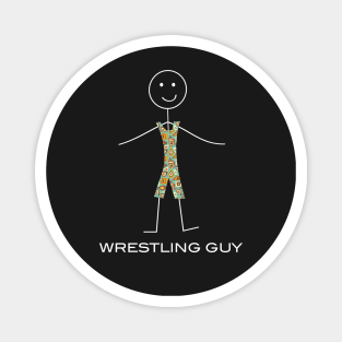 Funny Mens Wrestling Design Magnet